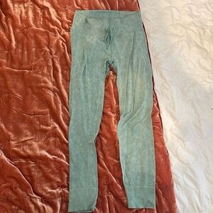 PINK Active Blue/Teal Leggings with Tie